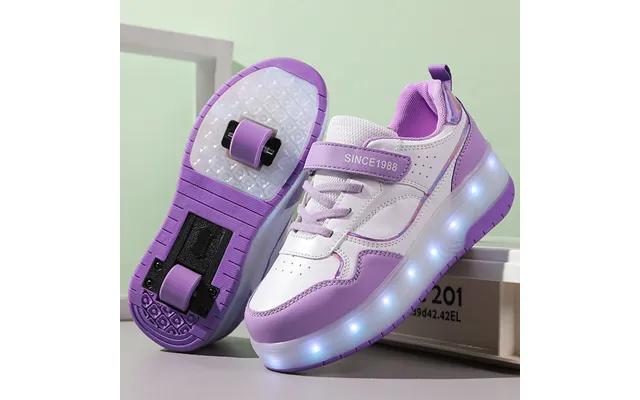 Kid's Clothing Running Shoes For Boys And Girls Rechargeable Flashing Roller Skates For Students Double-wheeled Roller S
