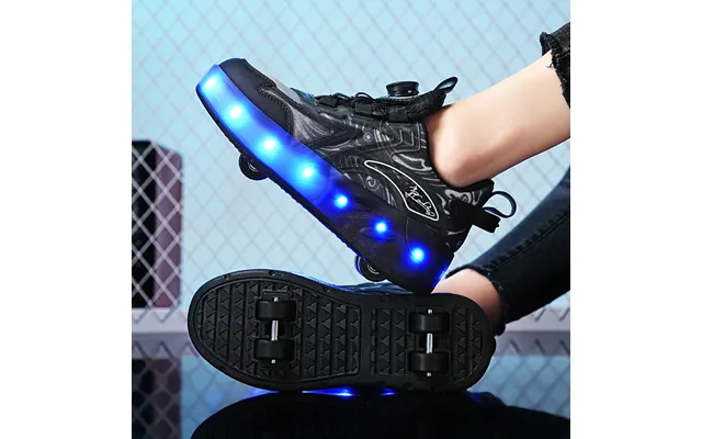 Kids Shoes Running Shoes Boys And Girls Children's Two-wheeled Four-wheeled Roller Skates Adults High-value Deformed Sho