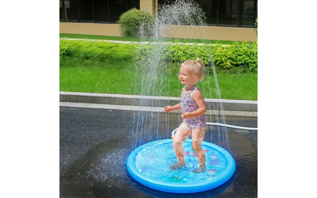 Kids Splash Pad Inflatable Pvc Water Play Mat With Spray Fountains Outdoor Cooling Mat For Summer Interactive Sprinkler 