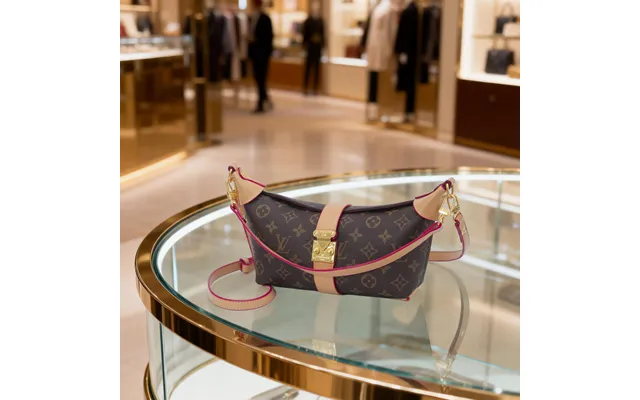 Klassische Damen-schultertasche Mit Monogramm - Hobo-umhängetasche Mit Metallverschluss