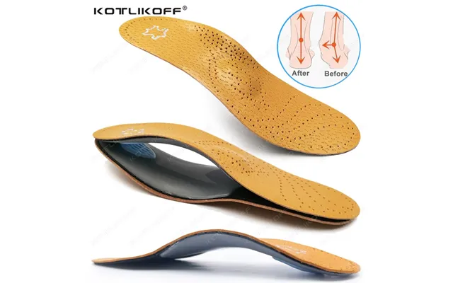 Kotlikoff Leather Orthotic Insole Flat Arch Support Orthopedic Shoes Sole Insoles For Feet Men Women O X Leg Corrected