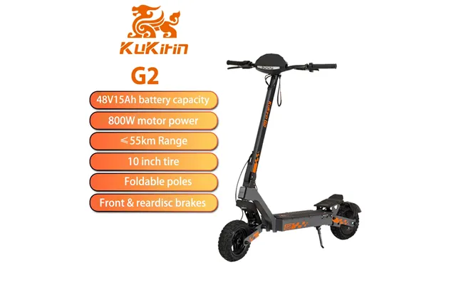 Kukirin G2 Foldable Electric Scooter 800w Motor 48v 15.6ah Battery 10 Tire 45km H Max Speed 55km Range Adult E-scooter