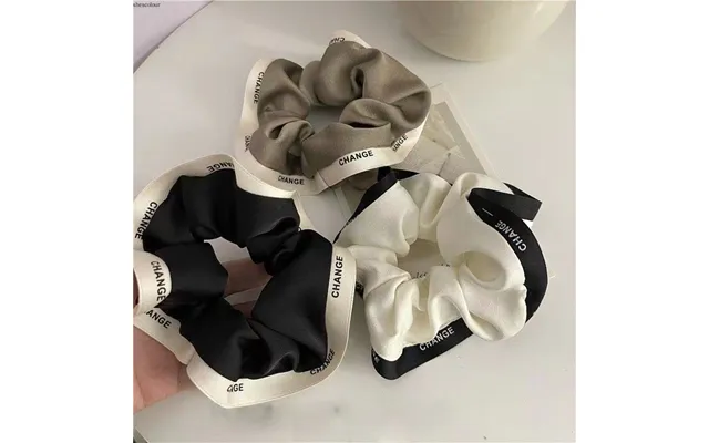 Large Intestine Hair Ring Simple Korean High End Fabric Ponytail Headrope Instagram French Style Letter Pressed Edge Hai