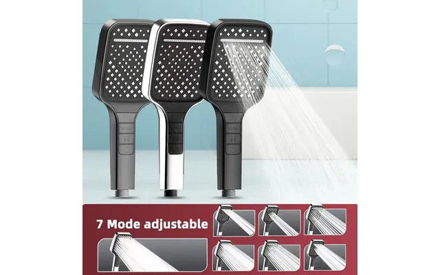 Large Rainfall 7 Modes Adjustable Head Water-saving Shower Spray Mixer Nozzles Bathroom Accessories