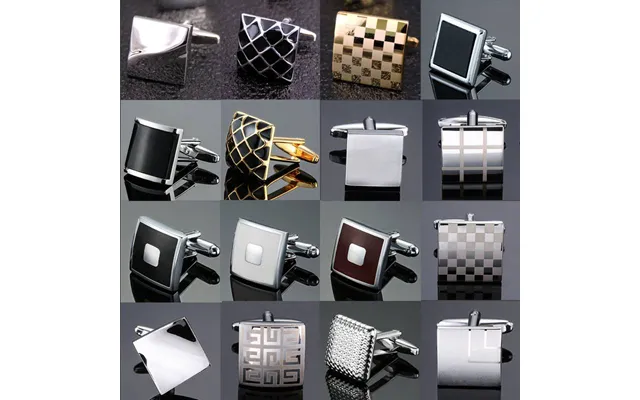 Laser Metal Cufflinks For Men French Shirt Cuffs With Buckle Studs