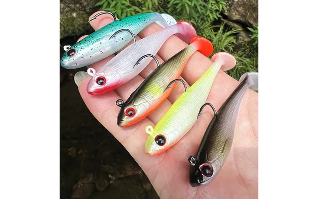 Lead-wrapped Fish T-tail Lure 6.5g 12.5g Single Hook Full Swim Layer Sinking Simulation Soft Bait