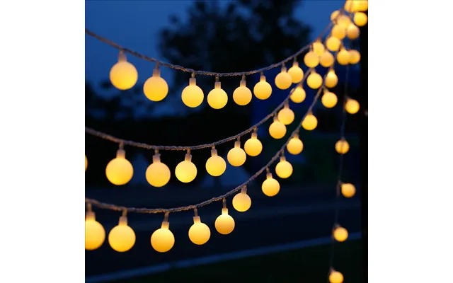 Led Frosted Bubble String Lights Solar Usb Battery Powered - 8 Lighting Modes