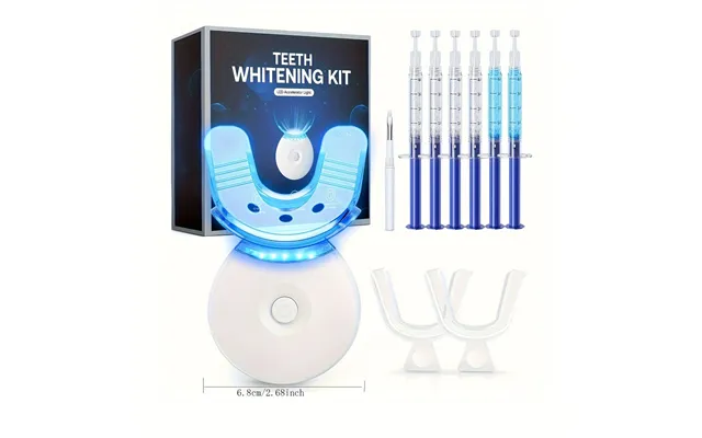 Led Teeth Whitening Light With 6 X 3ml Carbamide Peroxide Teeth Whitening Gel - Included 2 Mouth Trays & Tray Case And B