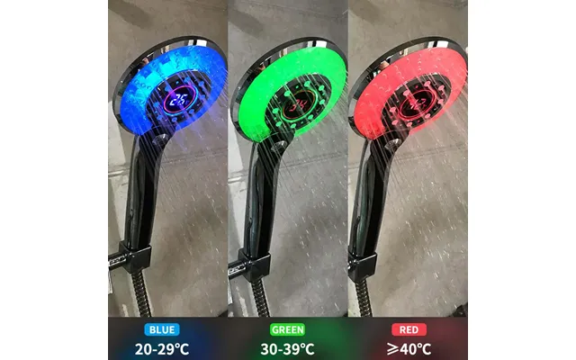 Led Temperature-sensing Shower Head - Color-changing Water-saving Filter