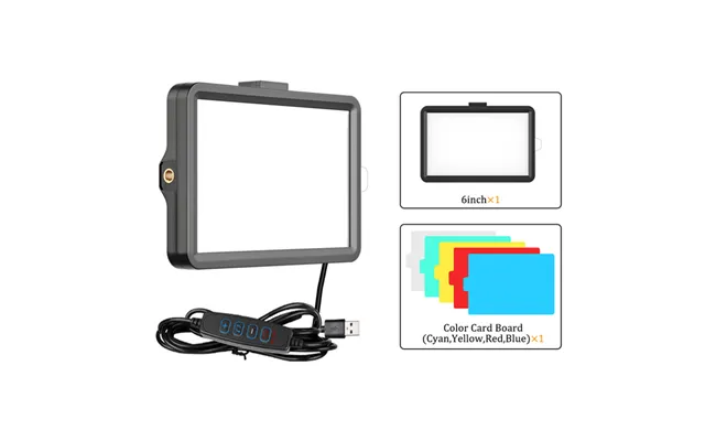 Led Video Light Photography Selfie Dimmable Panel Lighting Photo Studio Live Stream Fill Lamp Three Color