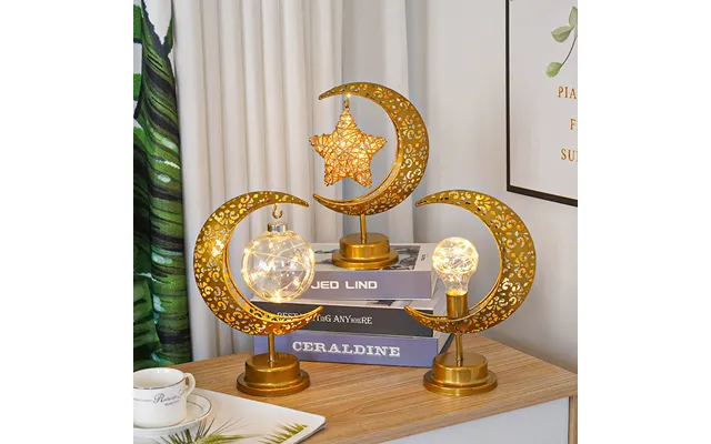Led Wrought Iron Colored Stars - Moon