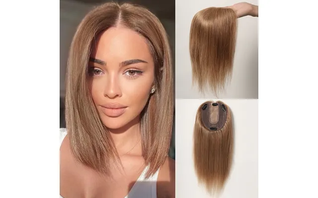 Light Brown Human Hair Toppers For Women With Thinning Hair