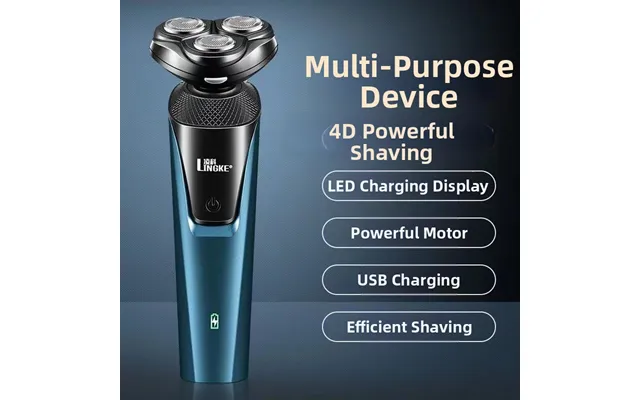 Lingke 8806 Electric Beard Razor Set For Men 3-in-1 Three Blade Usb Rechargeable Washable Shaver