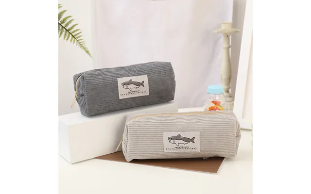 Little Red Riding Book Same Shark Embroidered Pencil Bag For Primary And Secondary School Students Cute Great Shark Quar