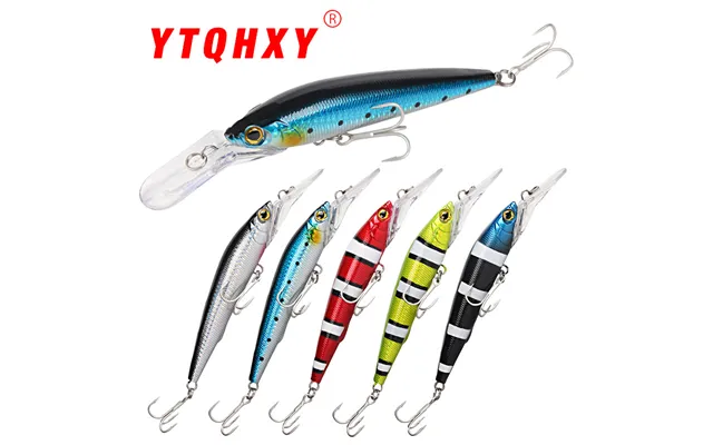 Long Distance Deep Diving Long Tongue Board Minnow 18.1cm42.5g With Enhanced Three Hook Ring Bead Simulation Bait
