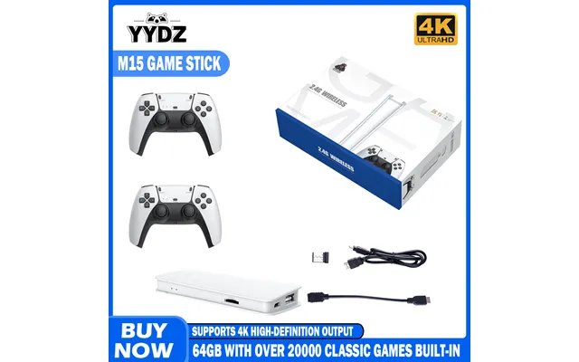 M15 Retro Console 64gb 20000 Game 4k High-definition Output Handheld Video Stick 20 Emulator Gba Ps1 Arcade Game