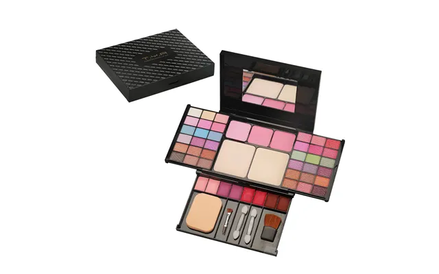 Makeup Box 49 Color Pearl Eyeshadow Makeup Tray Mouth Red Blush Powder Set