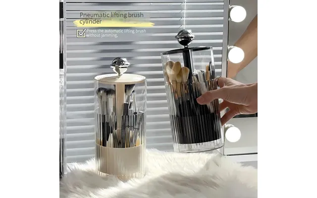 Makeup Tools & Accessories Automatic Lifting And Pressing Makeup Brush Storage Tube Dressing Table Desktop Cosmetic Stor