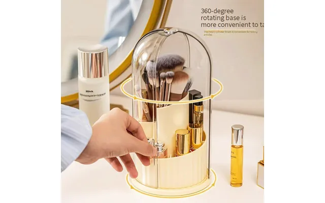 Makeup Tools & Accessories Storage Tube Rotating Dust Proof Dressing Table Cosmetics Storage Box With Lid Lipstick Rack 