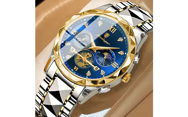 Man Quartz Wristwatch Luminous Chronograph Watch For Men Stainless Steel Watch