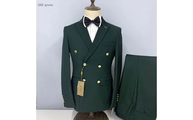 Man's Clothing 2024 New Men's Suit Double Breasted Wedding Business Slim Suit Man