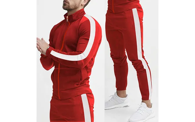 Man's Clothing Casual Men's Sports Suit Color Matching Men's Casual Suit Hooded Fashion Sports