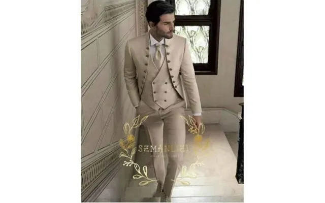 Man's Clothing Extra Fat Extra Groomsman Suit Three Piece Casual Tuxedo Banquet Dress Suit Man