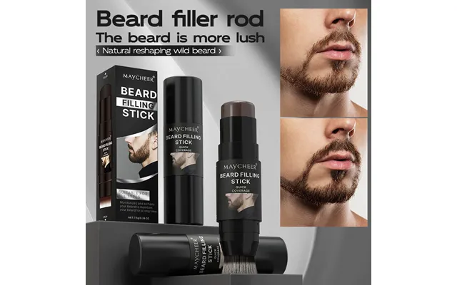 Maycheer Beard Color With Brush Head 2-in-1 Waterproof Natural Dense Hair Filling Stick