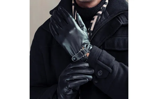 Men Gloves Black Winter Mittens Keep Warm Touch Screen Windproof Driving Guantes Male Autumn Winter Pu Leather Gloves