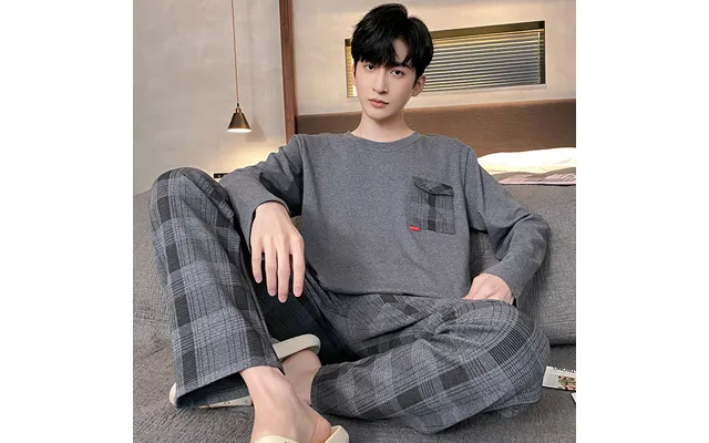 Men' Spring Pajama - Pure Cotton Long Sleeve