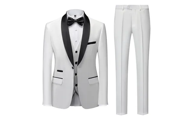 Men's 3-piece Wedding Suit - Business Ceremonial Tuxedo Officiant & Groom Formal Wear