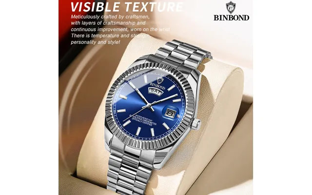 Men's Brand Fashion Business Sports Quartz Watch 30m Waterproof Luminous Classic Calendar Creative Clock Mens Wristwatch