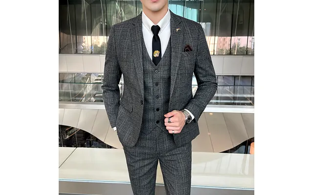 Men's Clothing 2024 New Men's Clothing Spring Men's Casual Suits Korean Style Slim Three-piece Small Suits Formal Dresse
