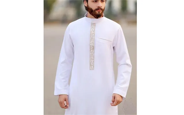 Men's Clothing New Men's Robe Muslim Printed Clothing Men's Robe