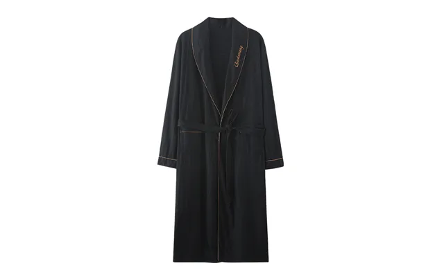 Men's Nightgown Men's Bathrobe Coat Spring And Autumn Autumn Kimono Pure Cotton Long Sleeve Long