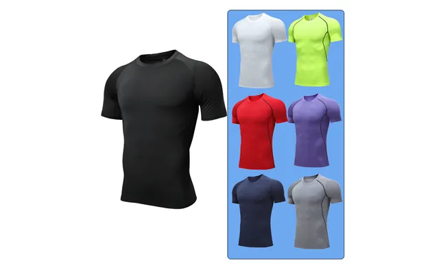 Men's Quick-dry Compression T-shirt For Basketball, Running & Gym - Breathable Stretch Fit Round Neck Sportswear Black, 