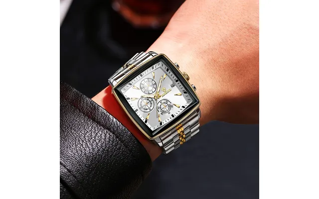 Men's Stainless Steel Quartz Watch With Small Seconds Subdial - Date Display And Luminous Hands