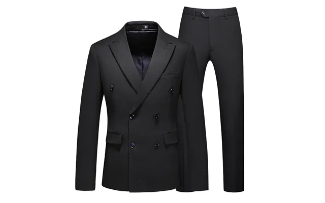 Men's Suit Suit Double-breasted Solid Color Large Size Suit Three-piece Suit Slim Groom Wedding Dress