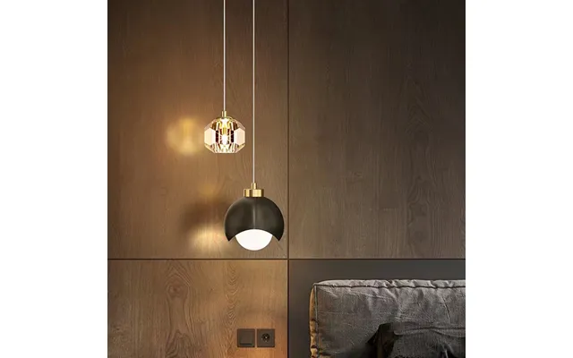 Modern Simple Crystal Pendant Light Bedroom Bedside Hanging Lamp Nordic Minimalist Long Line Living Room Home Decor