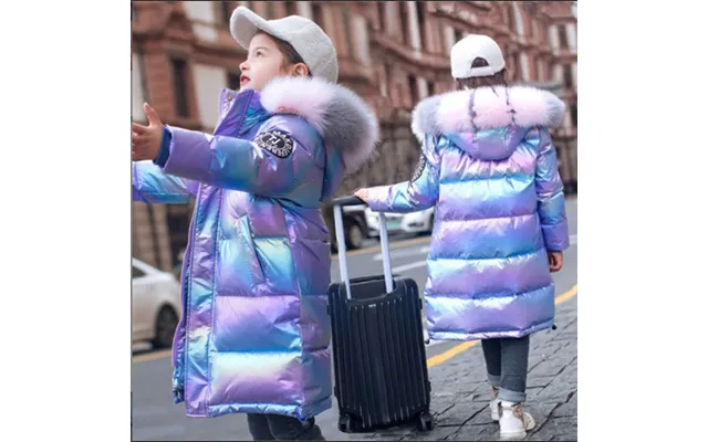 Mother & Kids 2025 New Children's Down Padded Jacket Baby Girls Long Girls Bright Face Winter Coat Padded Jacket
