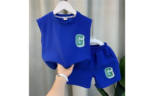 Mother & Kids New Boys Vest Suit Children's Stylish Baby Domineering Summer Boy Children's Summer Two Piece Suit