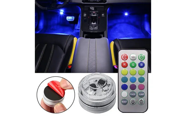 Multi-color Light Emitting Car Interior Wireless Atmosphere Light Led Environmental Protection Car Cable Remote Control 