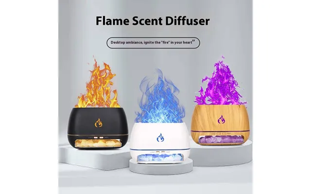 Multicolor Led Flame Essential Oil Diffuser With Aromatherapy & Humidifier Function - 500ml Large Capacity
