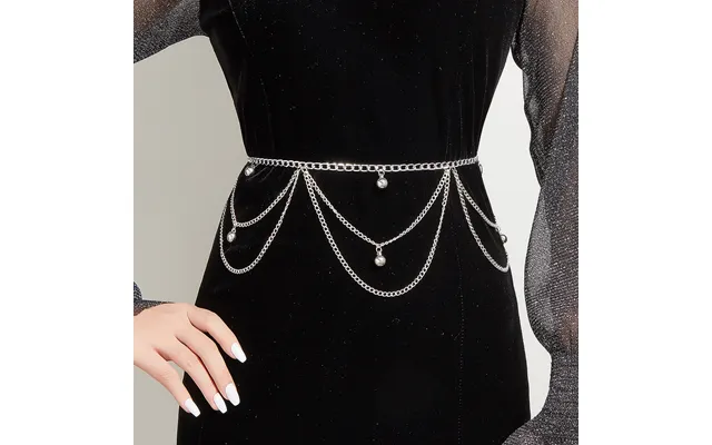 Mw3197 European And American Waist Chain Simple Small Ball Pendant Multi-layer Wave Tassel Swing Chain Waist Chain Waist