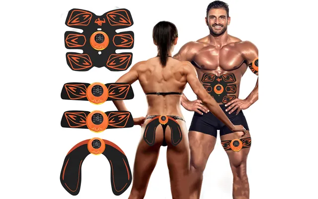 New 6-pack Shaped Rechargeable Sticker Ems Pulse Intelligent Display Muscle Training Trainer Abdominal Device
