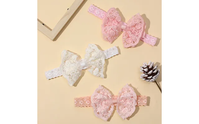 New Children's Hair Accessories Europe And The United States Hot Sale Baby Lace Bow Hair Band Baby Elastic Headband Whol