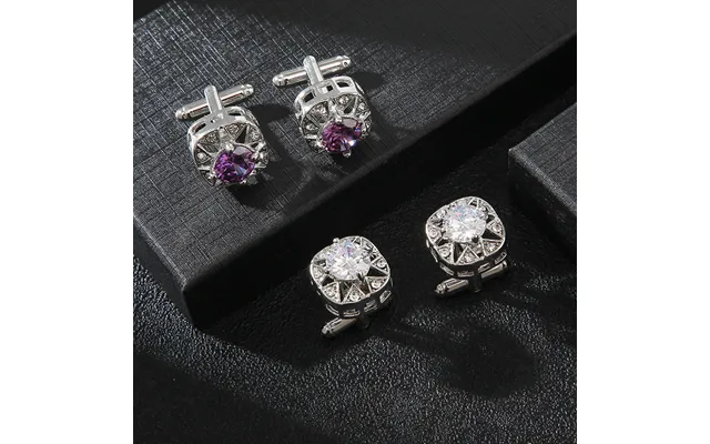 New Creative Hollow Diamond Zircon Cufflinks Button Fashionable Men's French Cufflinks