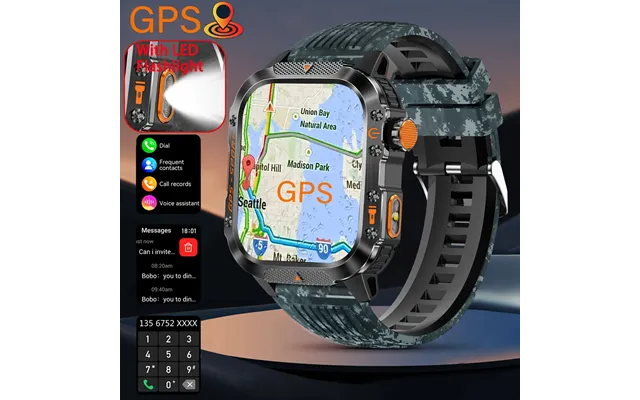 New Gps Smartwatch With Wireless Calling And Compass - 100 Sport Mode