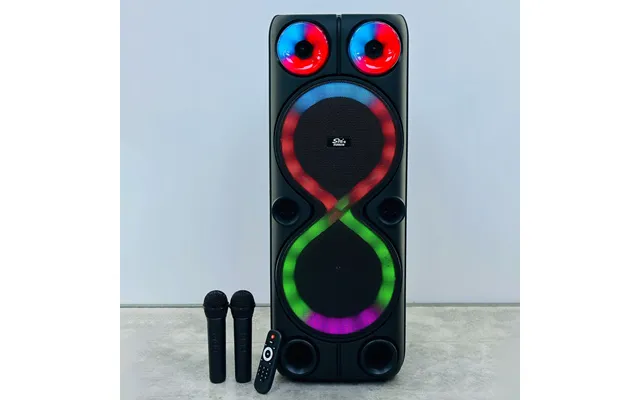 New High-power Bluetooth Speaker With Dual 8-inch Rgb Running Lights - Wireless Outdoor Square Dance Microphone