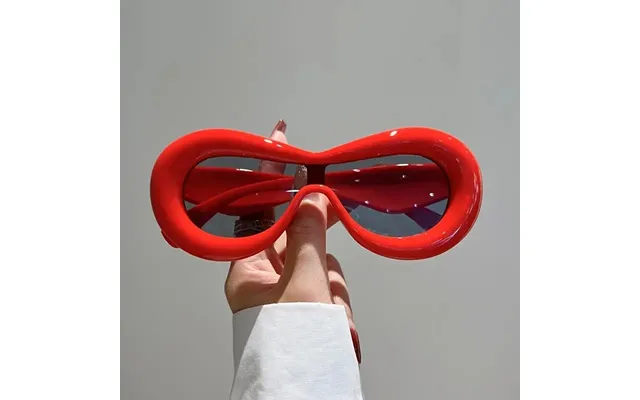 New Inflated Oval Frame Sunglasses For Women Men Fashion Candy Color Thick Frame Aesthetic Shades Female Goggle Sun Glas